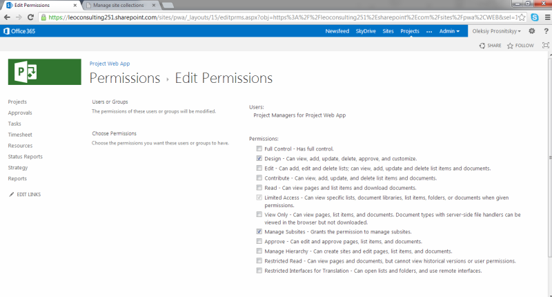 pic5 securitygroup sharepointsecuritymode pmsettings