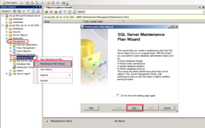 Создание плана обслуживания баз данных проектов в Project Server 2013