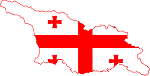 flag map of the republic of georgia