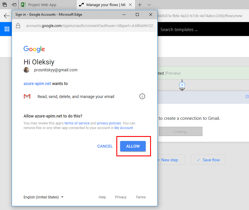 pic6 make connections to gmail