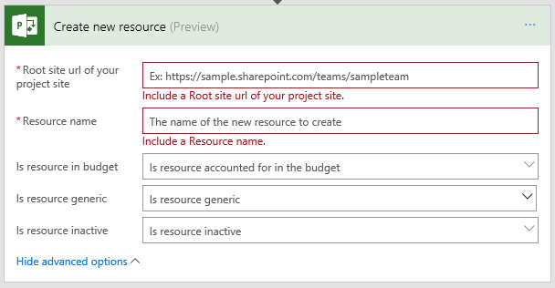 pic7 create new resource