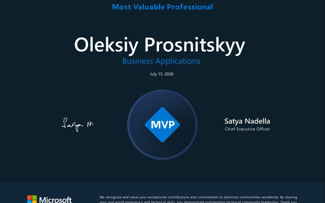 Олексій Просніцький 17-й рік поспіль підтверджує звання Microsoft MVP